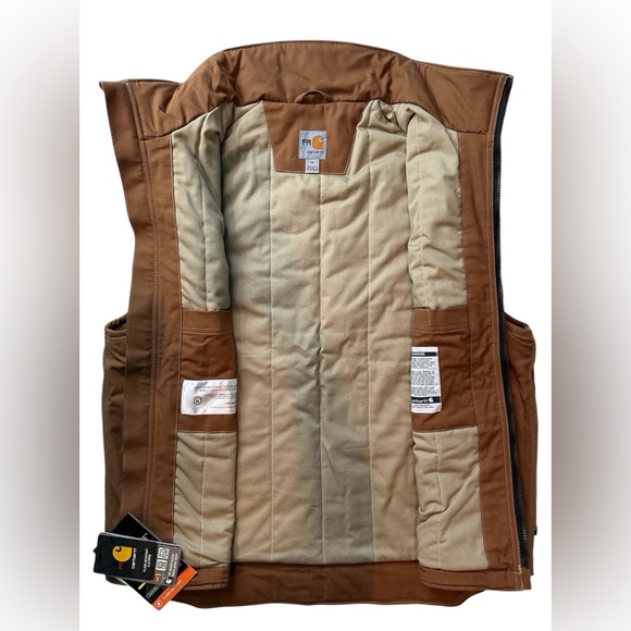 New Carhartt Mens FLAME-RESISTANT QUICK DUCK VEST Flame Resistant - Picture 4 of 5